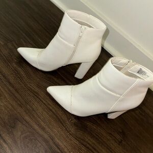 White Heeled Booties